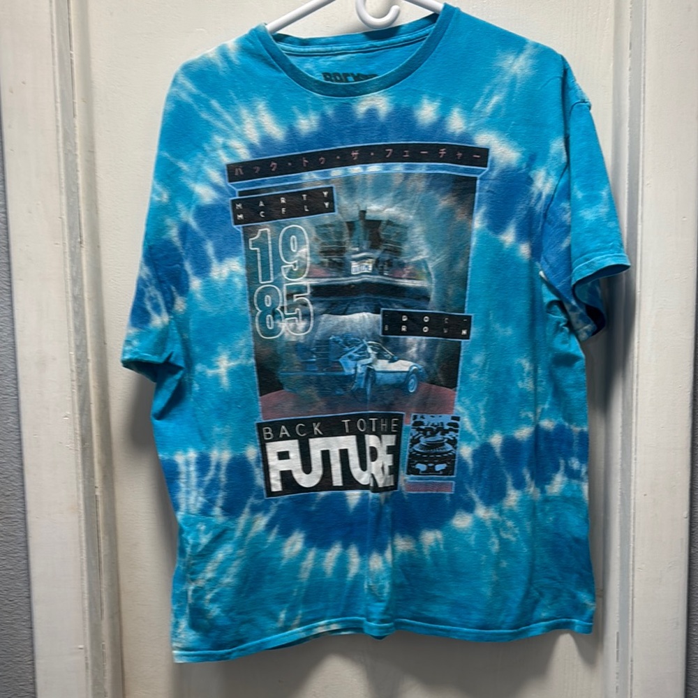 Back to the Future Blue Tie-Dye T-Shirt
